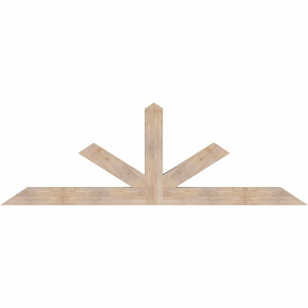 Ekena Millwork Saratoga Smooth Timber Gable Bracket, Douglas Fir, 96"W x 32"H x 5 1/2"D x 5 1/2"F, 8/12 Pitch GBW096X32X0606SAR00SDF - main